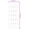 vidaXL Sliding Door with Hardware Set ESG Glass&Aluminium 29.9x80.7"(151020+145263)
