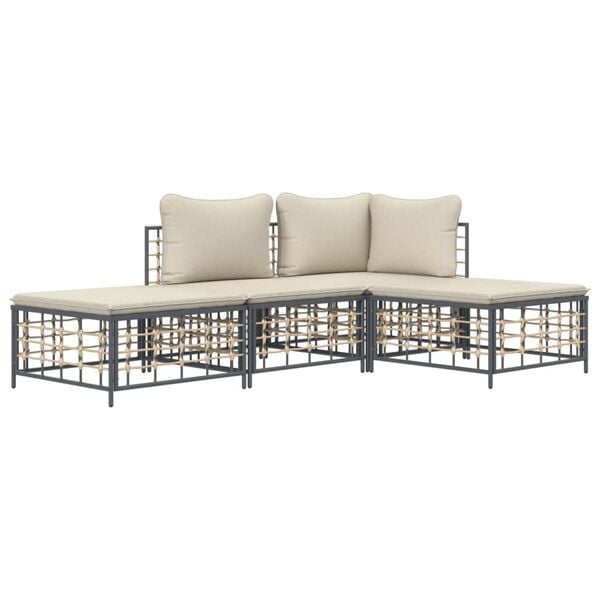 vidaXL Garden Lounge Set Anthracite