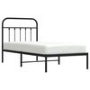 vidaXL Bed Frame Black Steel Twin Bed Frame Rectangular Industrial