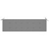 vidaXL Patio Bench with Gray Cushion 68.9" Solid Teak Wood