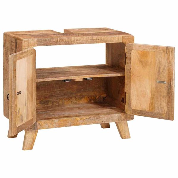 vidaXL Bathroom Cabinet Brown Solid Mango wood and Engineered wood