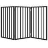 vidaXL Dog Gate Foldable 3 Panels Black 59.1 " Poplar Wood
