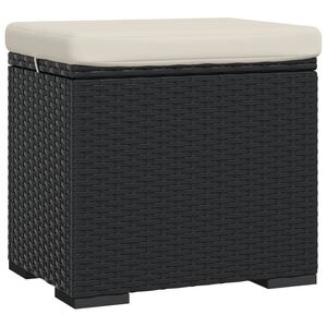 vidaXL Ottoman Black and Cream White