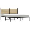 vidaXL Bed Frame Sonoma Oak Steel, Engineered Wood King Size Bed Frame