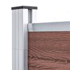 vidaXL WPC Fence Set 7 Square + 1 Slanted 516.1"x73.2" Brown