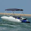 vidaXL 4-bow Bimini Top with Sidewalls 95.7x(78.7-83.9)x53.9"