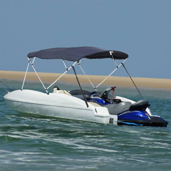 vidaXL 4-bow Bimini Top with Sidewalls 95.7x(78.7-83.9)x53.9"