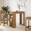vidaXL Bar Table Artisan Oak Engineered Wood Large Bar Table
