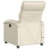 vidaXL Massage Recliner Chair Cream Faux leather, Metal, Plywood Large
