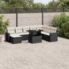 vidaXL Garden Sofa Set Black PE Rattan Large Modular Garden Sofa Set
