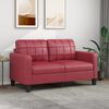 vidaXL 2-seater Sofa Wine Red Faux leather 2-seater Stylish Design