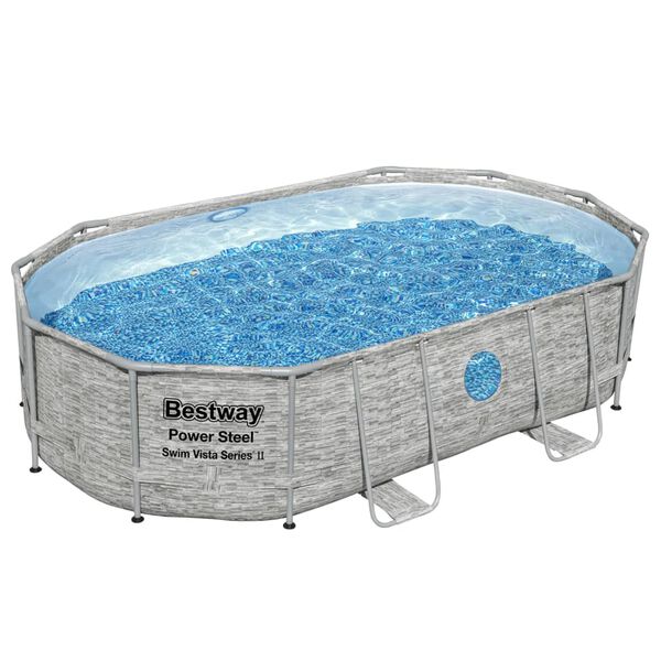 Bestway Swimming Pool Grey Rust-resistant steel frame Large