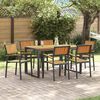 vidaXL Garden Dining Set 7 pcs Black and brown