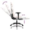 vidaXL Gaming Chair White and Pink Faux leather Medium