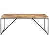 vidaXL Dining Table Natural wood, Black