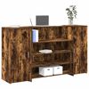vidaXL Reception Desk Smoked Oak Engineered Wood Large Reception Desk