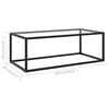 vidaXL Coffee Table Black and Transparent