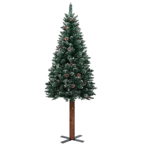 vidaXL Christmas Tree Green with white snow PVC 59.1 in Height