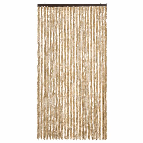 vidaXL Fly Curtain Beige 39.4x78.7" Chenille