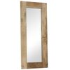 vidaXL Mirror Brown Solid mango wood, glass 19.7 x 43.3 in