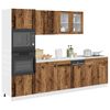 vidaXL Kitchen Cabinet Set Old wood Engineered wood and glass 7-piece set