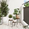 vidaXL Plant Stand Set of 3 Terracotta Powder-coated iron, ceramic