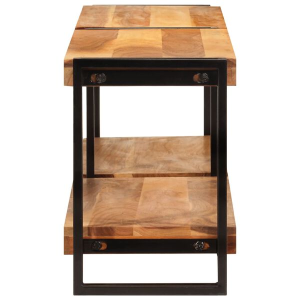 vidaXL TV Stand 63"x11.8"x15.7" Solid Wood Acacia