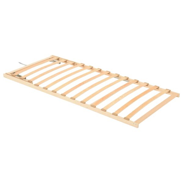 vidaXL Slatted Bed Base Beechwood Color Solid beechwood Single