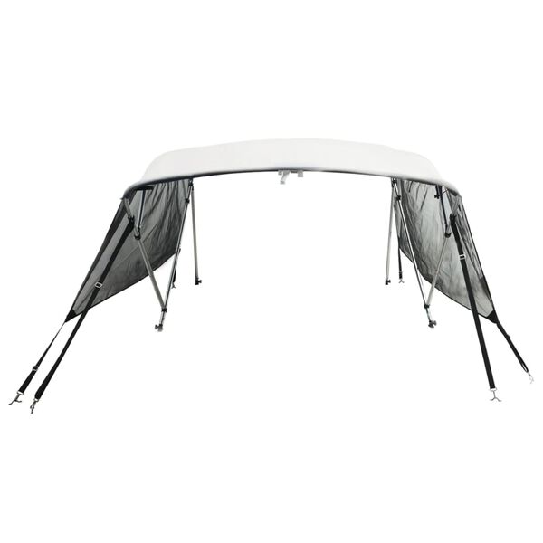 vidaXL 4-bow Bimini Top with Mesh Sidewalls 95.7x(78.7-83.9)x53.9"
