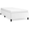vidaXL Bed Frame White Faux leather, plywood, engineered wood Twin
