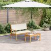 vidaXL Garden Bench with Cushion Brown Solid Acacia wood