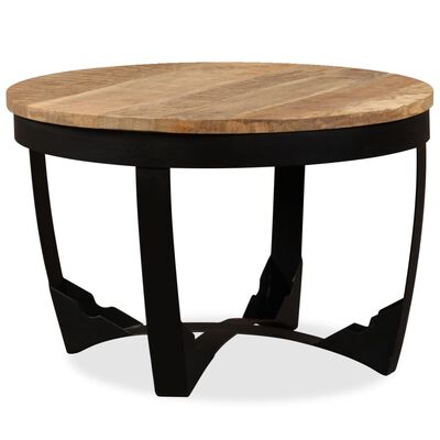 vidaXL Side Table Solid Rough Mango Wood 23.6"x15.7"