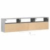 vidaXL TV Wall Cabinet Concrete Grey Engineered Wood Large