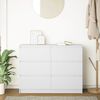 vidaXL Sideboard White Engineered Wood 39.4x13.8x29.9 in Storage