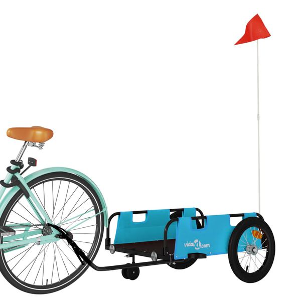 vidaXL Bike Trailer Blue Oxford Fabric and Iron