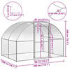 vidaXL Chicken Coop Silver Galvanized Steel Large Durable Chicken Coop