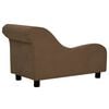 vidaXL Dog Sofa Brown Plush Medium Removable Covers Dog Sofa