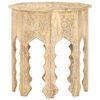 vidaXL Side Table Whitewashed wood Solid mango wood Medium