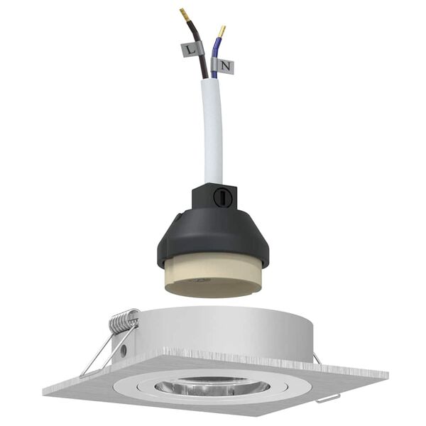 vidaXL Spotlights with Spotlights 12 pcs Silver 9 x 9 x cm Aluminium