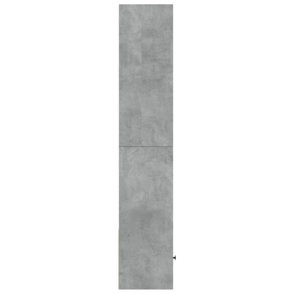 vidaXL Bookcase Concrete Grey Engineered Wood Tall Bookcase
