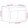 vidaXL TV Cabinet Set 2 pcs Black Oak 15.75 x 11.81 x 11.81 in