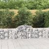 vidaXL Gabion Basket Set of 50 Silver Galvanized iron 50 pcs Durable