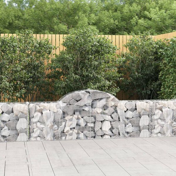 vidaXL Gabion Basket Set of 50 Silver Galvanized iron 50 pcs Durable