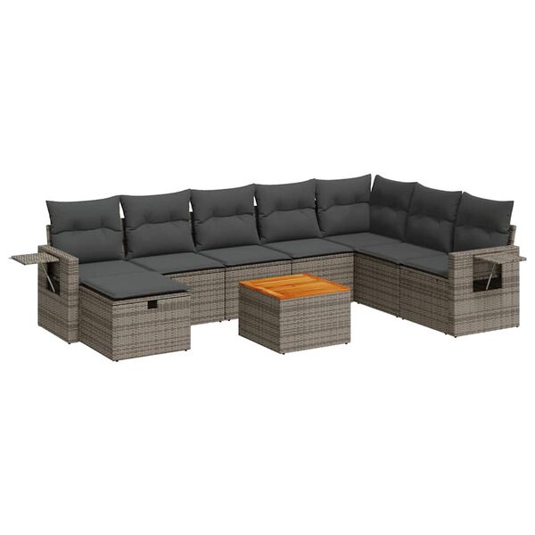 vidaXL Garden Sofa Set Grey
