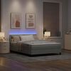 vidaXL LED Box Spring Bed Light Grey 62.99 x 78.74 in Velvet