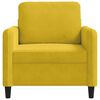 vidaXL Sofa Chair Yellow 23.6" Velvet