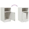 vidaXL Bedside Cabinet Set of 2 White Cold-rolled steel Medium