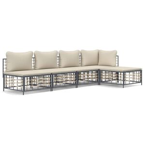 vidaXL Garden Lounge Set Anthracite