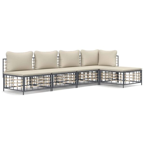 vidaXL Garden Lounge Set Anthracite