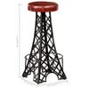 vidaXL Bar Stool Set of 2 Brown and Black